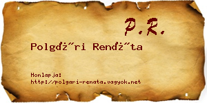 Polgári Renáta névjegykártya